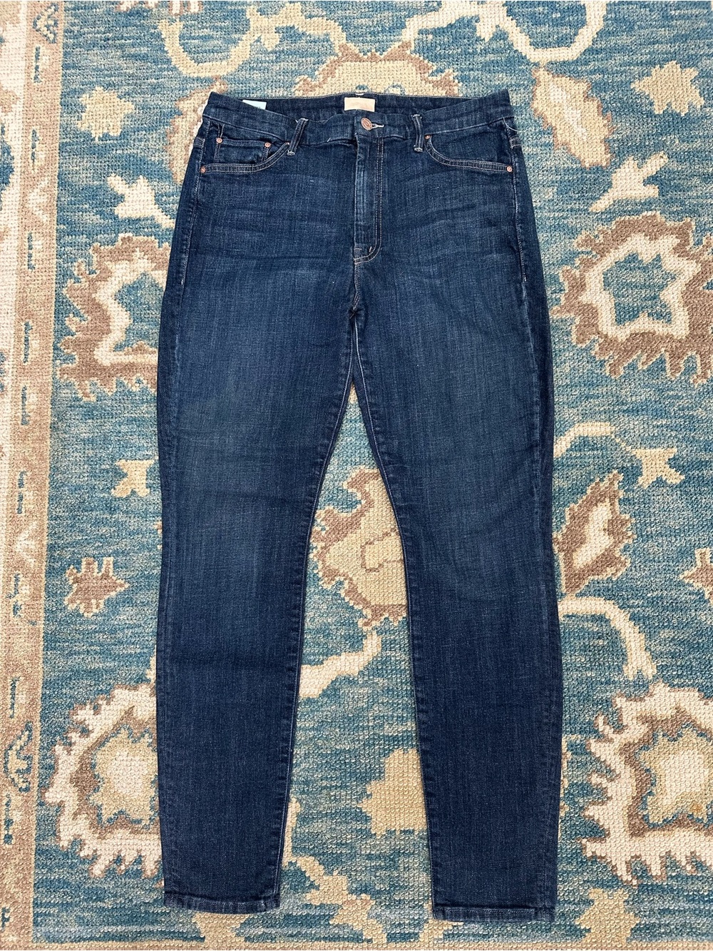 MOTHER Dark Indigo Skinny Jeans